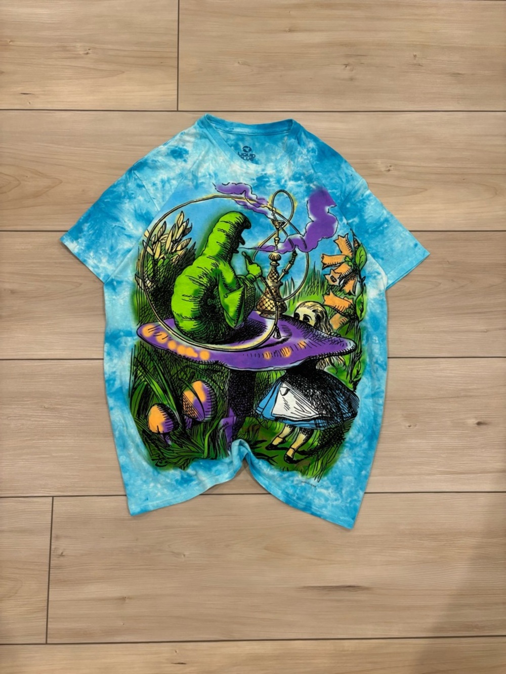 Liquid Blue 2015 Alice In Wonderland trippy tie dye shirt